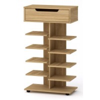 Тумба для взуття з полицями Компанит ТО 15 60х32х104,8 см Дуб сонома Тумба для взуття з полицями Компанит ТО 15 60х32х104,8 см Дуб сонома