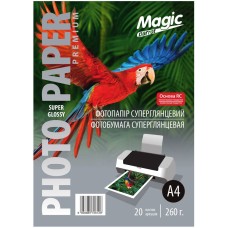 Фотопапір Magic Premium А4 RC 260 г/м2 суперглянцевий Білий 20 шт