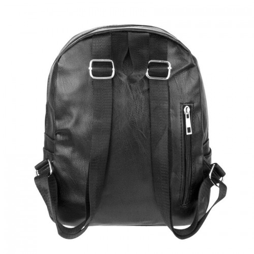 Рюкзак міський BackPack Пушистик Кожзам 28х23х10 см Чорний із сірими вставками (22468) в інтернет супермаркеті PbayMarket!