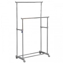 Стійка вішалка для підлоги подвійна на коліщатках PROЗапас SG-0125-CB 160х90х44 см. Сірий Стійка вішалка для підлоги подвійна на коліщатках PROЗапас SG-0125-CB 160х90х44 см. Сірий