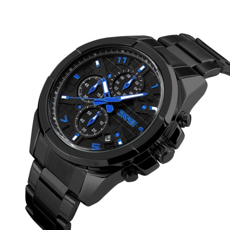 Годинник Skmei 9109 Black Black Dail BOX (9109BOXBKBK)