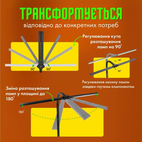 Настільна лампа No Brand 24W 2700-6500K Чорний (2LED-24W) Настільна лампа No Brand 24W 2700-6500K Чорний (2LED-24W)