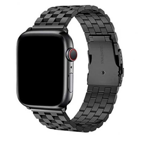 Браслет BeWatch для Apple Watch series 3 4 | 5 | 6 із шириною корпусу 38|40mm Quadro сталевий Чорний (1024401) Браслет BeWatch для Apple Watch series 3 4 | 5 | 6 із шириною корпусу 38|40mm Quadro сталевий Чорний (1024401)