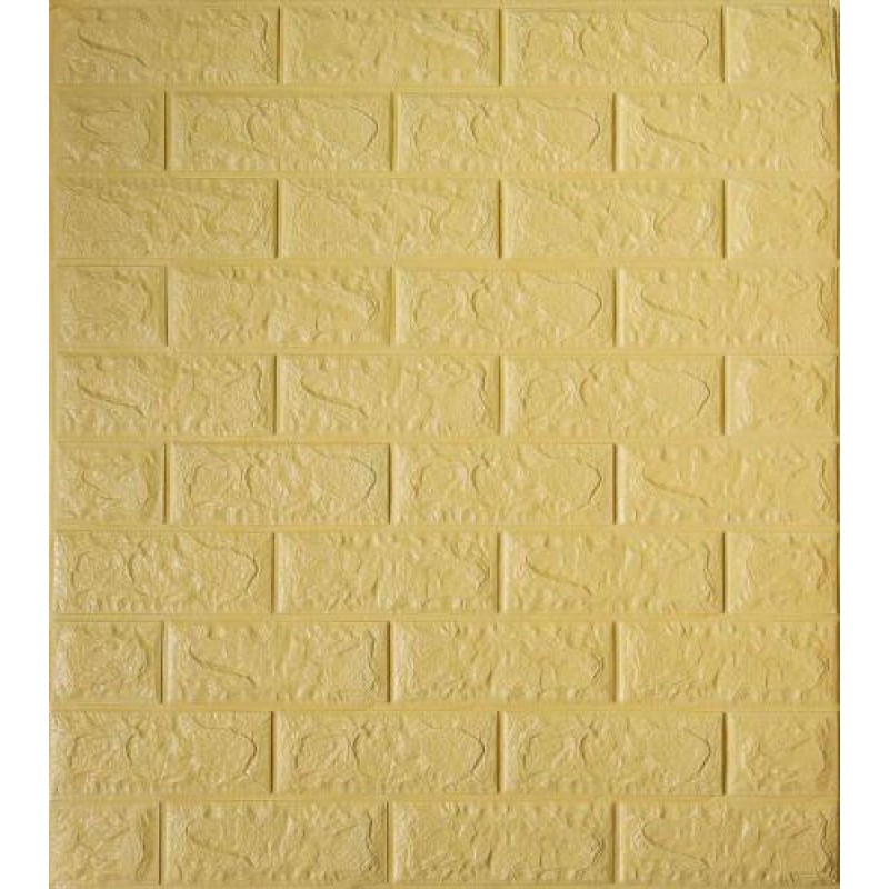 Самоклеюча декоративна панель Loft-Expert під бежеву цеглу 700x770x5 мм