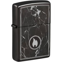 Запальничка бензинова Zippo Marble Flame Design Чорний (46571) Запальничка бензинова Zippo Marble Flame Design Чорний (46571)