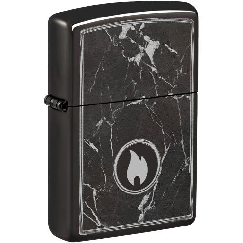 Запальничка бензинова Zippo Marble Flame Design Чорний (46571) Запальничка бензинова Zippo Marble Flame Design Чорний (46571)