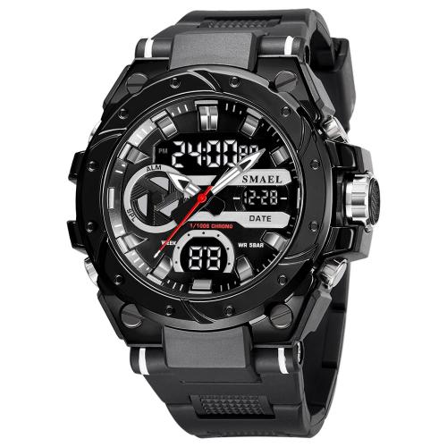 Тактичний наручний годинник Smael 8029 Black (16685-hbr) Тактичний наручний годинник Smael 8029 Black (16685-hbr)