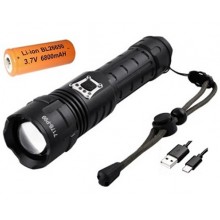 Ручний ліхтар Police BL-717B-P99 zoom Type-C Power bank 26650 3хААА 5 режимів