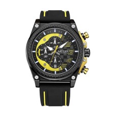 Годинник Megir Black Yellow Black MG2051 (MN2051G-BK-1-N13)