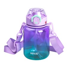 Пляшка для напоїв з ремінцем та трубочкою YIWU 700 мл Фіолетовий (HP-14-32V)