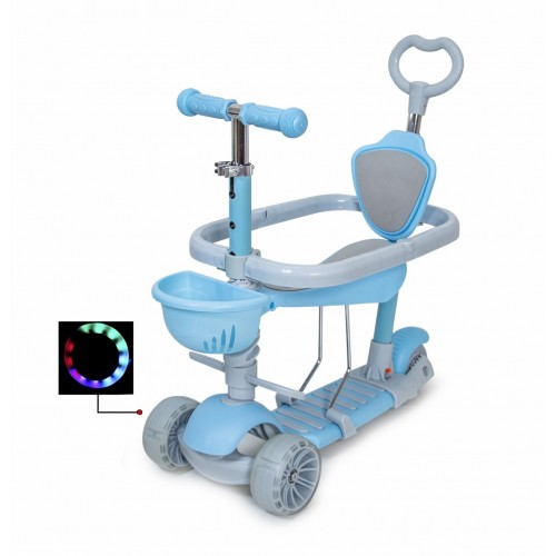Самокат Scooter Smart 5in1. Blue (багатофункціональний, з бортиком) 1937755802 Самокат Scooter Smart 5in1. Blue (багатофункціональний, з бортиком) 1937755802