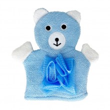 Мочалка-рукавичка для купання малюків Mega Zayka MGZ-0911 (Blue) Ведведик