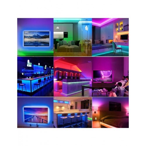 Світлодіодна стрічка на силіконі з пультом керування LED Strip Light SMD 5050 RGB 30 LED/m USB 2 м Світлодіодна стрічка на силіконі з пультом керування LED Strip Light SMD 5050 RGB 30 LED/m USB 2 м