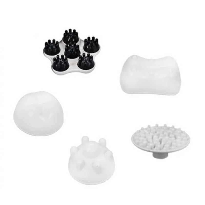 Масажер для тіла Benbo 701-В 5 насадок Сріблястий (1440236640)