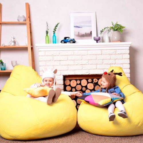 Крісло Мішок Груша Велюр 150х100 Студія Комфорту Великий жовтий Крісло Мішок Груша Велюр 150х100 Студія Комфорту Великий жовтий