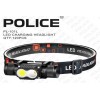 Ліхтар налобний акумуляторний Police PL-101L 1*18650 5840 type-C 6 режимів + червоне світло Чорний (30151418)
