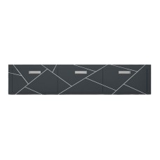 Пластиковий екран із відкидними дверцятами Mikola-M Креатив Chaos Антрацит 190 см