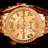 Наручний годинник жіночий Geneva Gold Золотий (195)