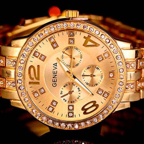 Наручний годинник жіночий Geneva Gold Золотий (195) Наручний годинник жіночий Geneva Gold Золотий (195)