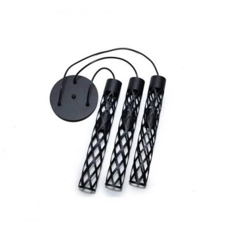 Світильник підвісний MSK Electric Flow у стилі лофт на круглій основі NL 6041-3R BK