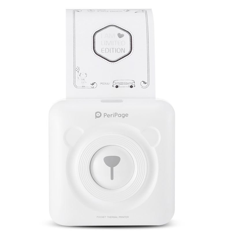 Портативний bluetooth термопринтер для смартфона PeriPage A6, білий