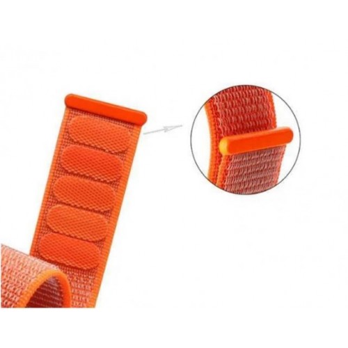 Ремінець BeWatch 22мм нейлоновий липучка для смарт годинник універсальний Помаранчевий (1021307) Ремінець BeWatch 22мм нейлоновий липучка для смарт годинник універсальний Помаранчевий (1021307)