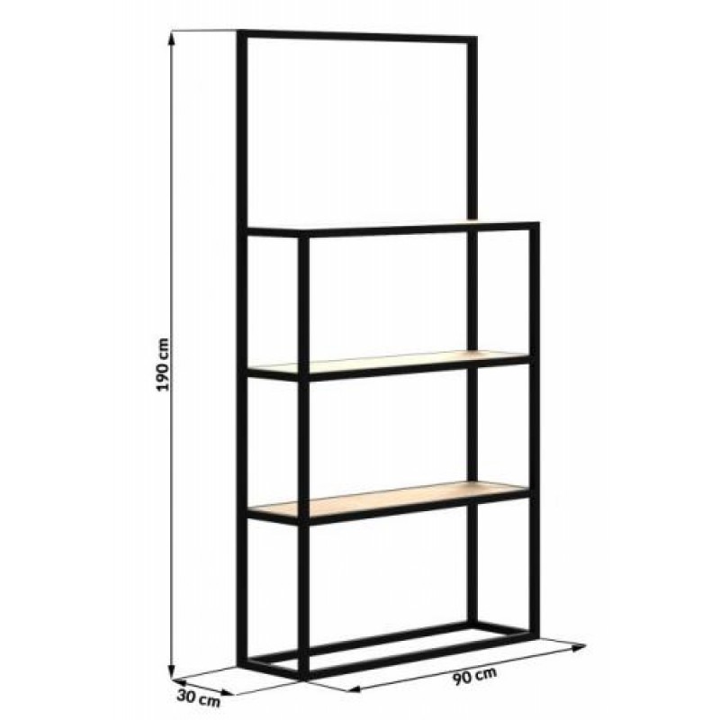 Стелаж для зберігання в стилі Loft NS-1708 1930x900x300 мм Черный