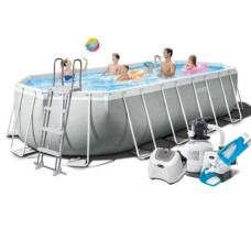 Каркасний басейн Intex 26798-11, 610 x 305 x 122 см (7 г/год, 7 900 л/год, драбина, тент, підстилка, набір для догляду)