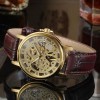 Наручний годинник жіночий Winner Gold Brown Золотий (844)