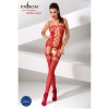 Бодістокінг Passion BS054 red, комбінезон, імітація панчох, відкритий животик в інтернет супермаркеті PbayMarket!