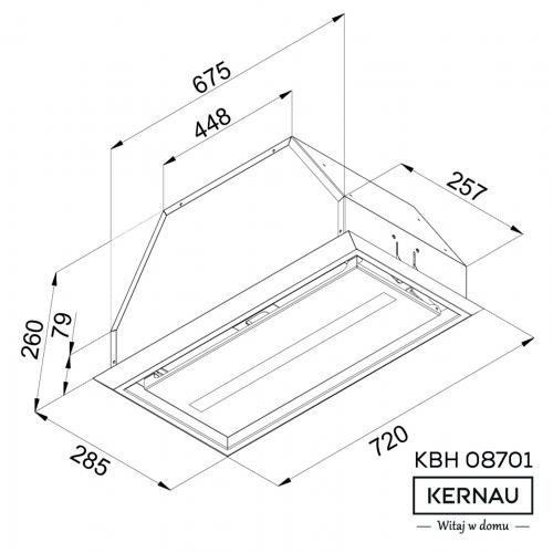 Витяжка вбудована Kernau KBH 08701 B в інтернет супермаркеті PbayMarket!