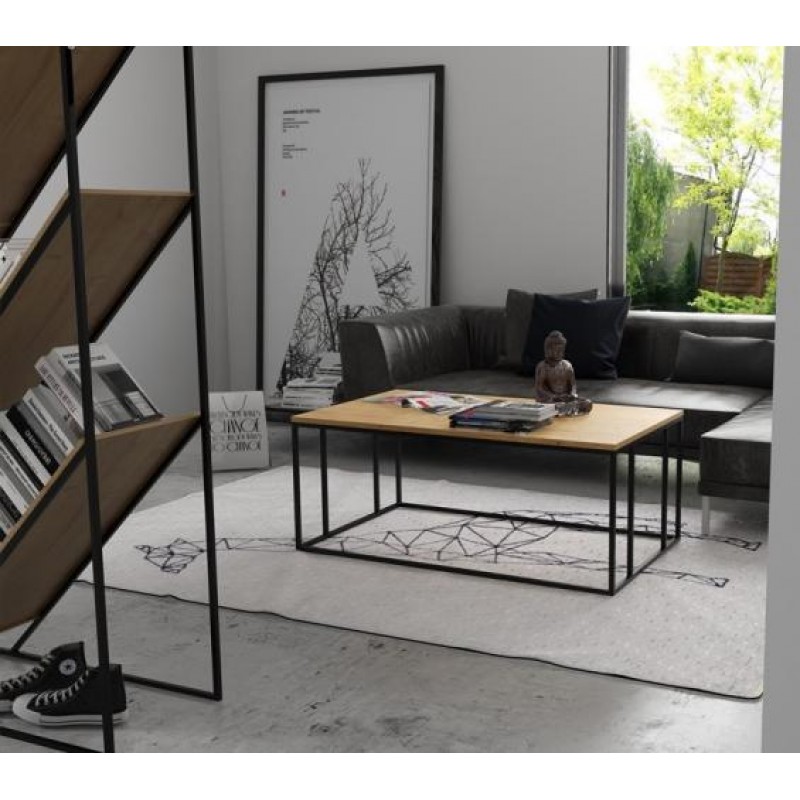 Кавовий журнальний столик у стилі Loft NS-472 480x1000x650 мм Черный