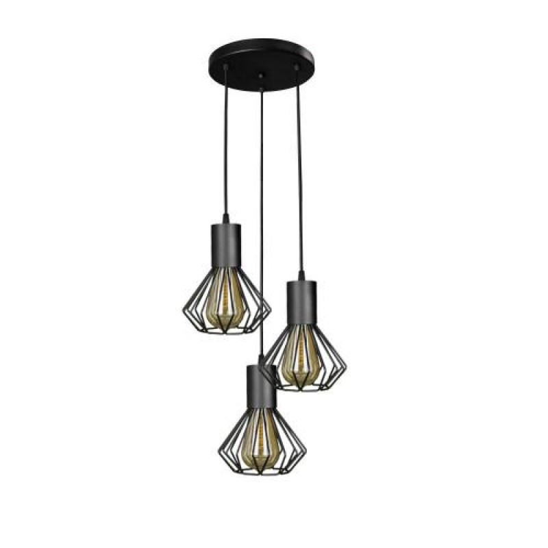 Світильник лофт MSK Electric Diadem підвісний на круглій основі NL 2215-3R