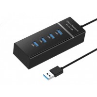 Розгалужувач USB HUB 3.0 на 4 порти 30 см Чорний