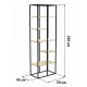 Стелаж для зберігання в стилі Loft NS-1721 2130x700x450 мм Черный