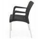 Стілець SDM пластиковий Флора пластик ніжки метал Чорний
