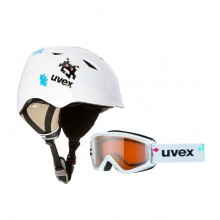 Комплект шолом гірськолижний дитячий + маска Uvex Airwing II SET (48-52) для дитини 3-4 роки Білий (S56S1121401)