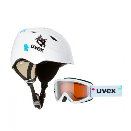 Комплект шолом гірськолижний дитячий + маска Uvex Airwing II SET (48-52) для дитини 3-4 роки Білий (S56S1121401) в інтернет супермаркеті PbayMarket!