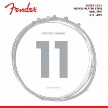 Струни для електрогітари Fender 250M Super Nickel-Plated Steel Medium Electric Strings 11/49