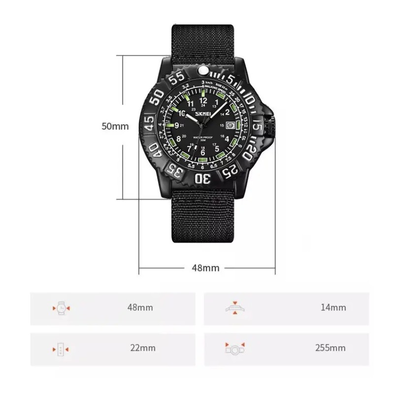 Годинник наручний чоловічий Skmei 9281 Чорний