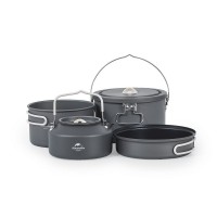 Набір посуду Naturehike CNH22CJ002 4 предмети 2,9/2/1,4 л Сірий (1047-6927595799413)