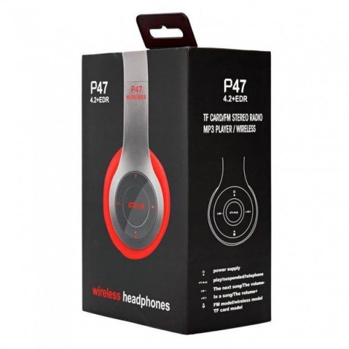 Бездротові навушники Bluetooth Wireless Headset P47 Red