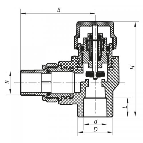 Кран термостатичний кутовий PPR 20x1/2 KOER K0149.PRO (KP0189) в інтернет супермаркеті PbayMarket!