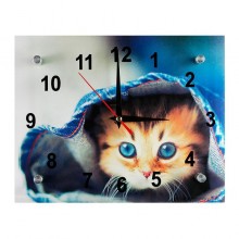 Годинники Настінні Мій Кошеня СГ2 Подарункові Тихий хід 20x25 см (20126)
