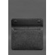 Чохол-конверт із клапаном шкіра+фетр для MacBook 14 Чорний Crazy Horse BlankNote