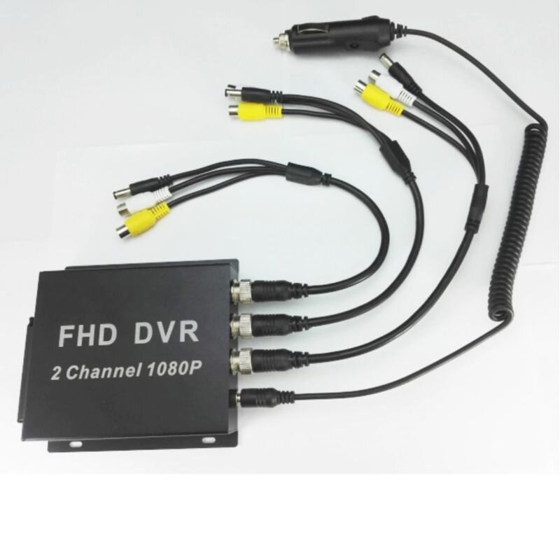 AHD відеореєстратор на 2 камери Pomiacam MDVR для таксі, автобусів, вантажівок, 2 Мп, Full HD 1080P, SD до 128 Гб, пульт ДУ