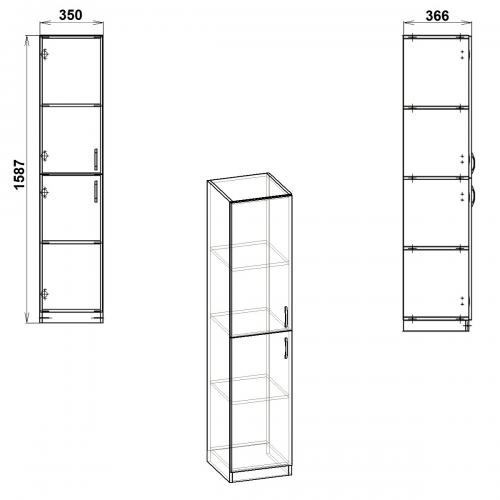 Шафа-стелаж Компанит КШ 13 Вільха (kom-402) Шафа-стелаж Компанит КШ 13 Вільха (kom-402)
