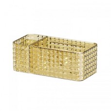 Настільна коробка-органайзер для серветок Lesko 3329 Gold 13179-84241