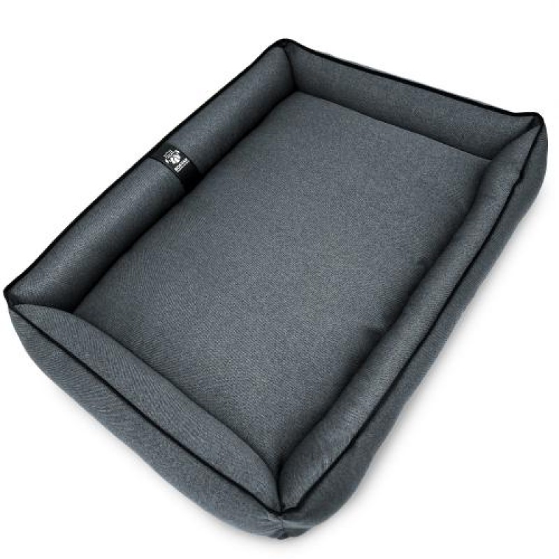 Лежак ліжко для собак всіх порід EGO Bosyak Рогожка XL 105x80 Сірий (спальне місце для великих собак)