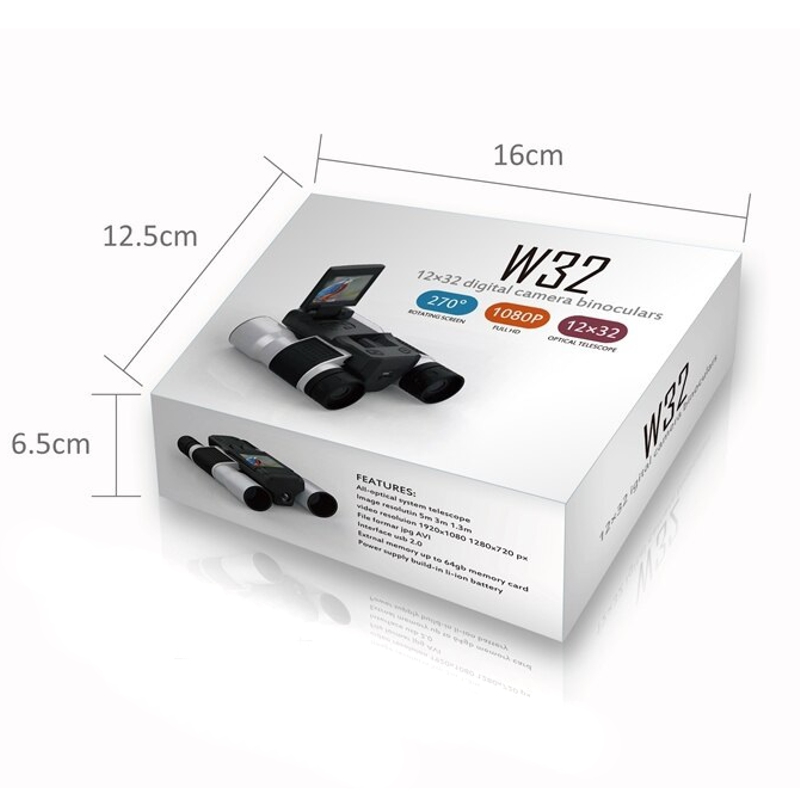 Електронний бінокль з камерою і фотоапаратом Nectronix W32, 12Х зум, Full HD1080P
